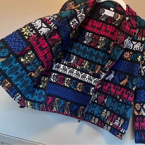 Aries Guatemala Hand Woven Cultural Fast Colors Blazer Jacket - Picture 7 of 10